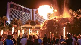 The volcano erupts for the last time as the iconic Mirage closes on the Las Vegas Strip